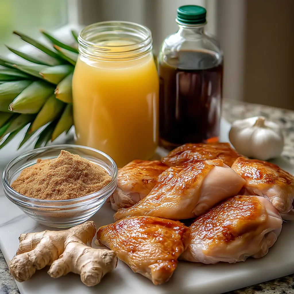 hawaiian teriyaki chicken - main ingredients