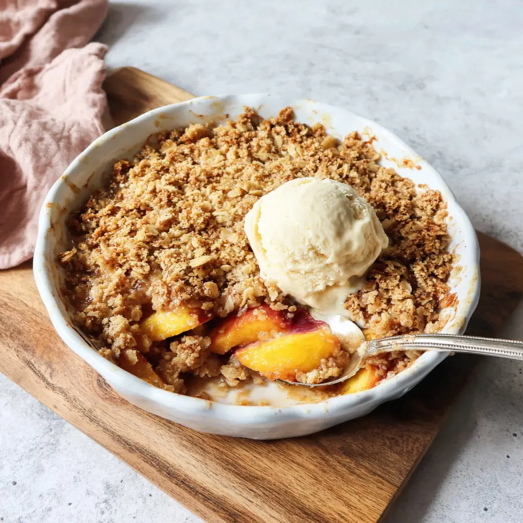 healthy peach crisp - final presentation