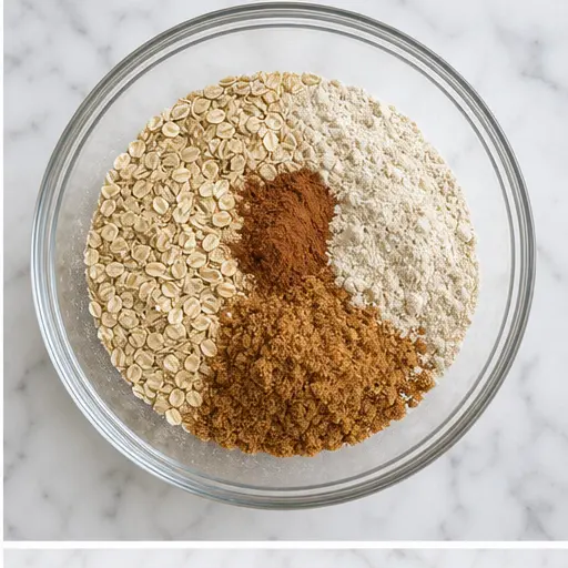 Step 2: Mixing dry topping ingredients together