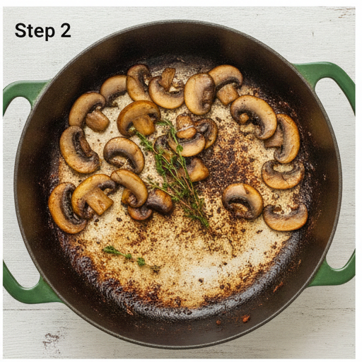 loaded creamy mushroom soup - step 2
