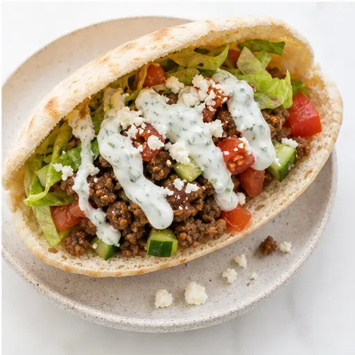 Step 4: Assembling the pita pockets