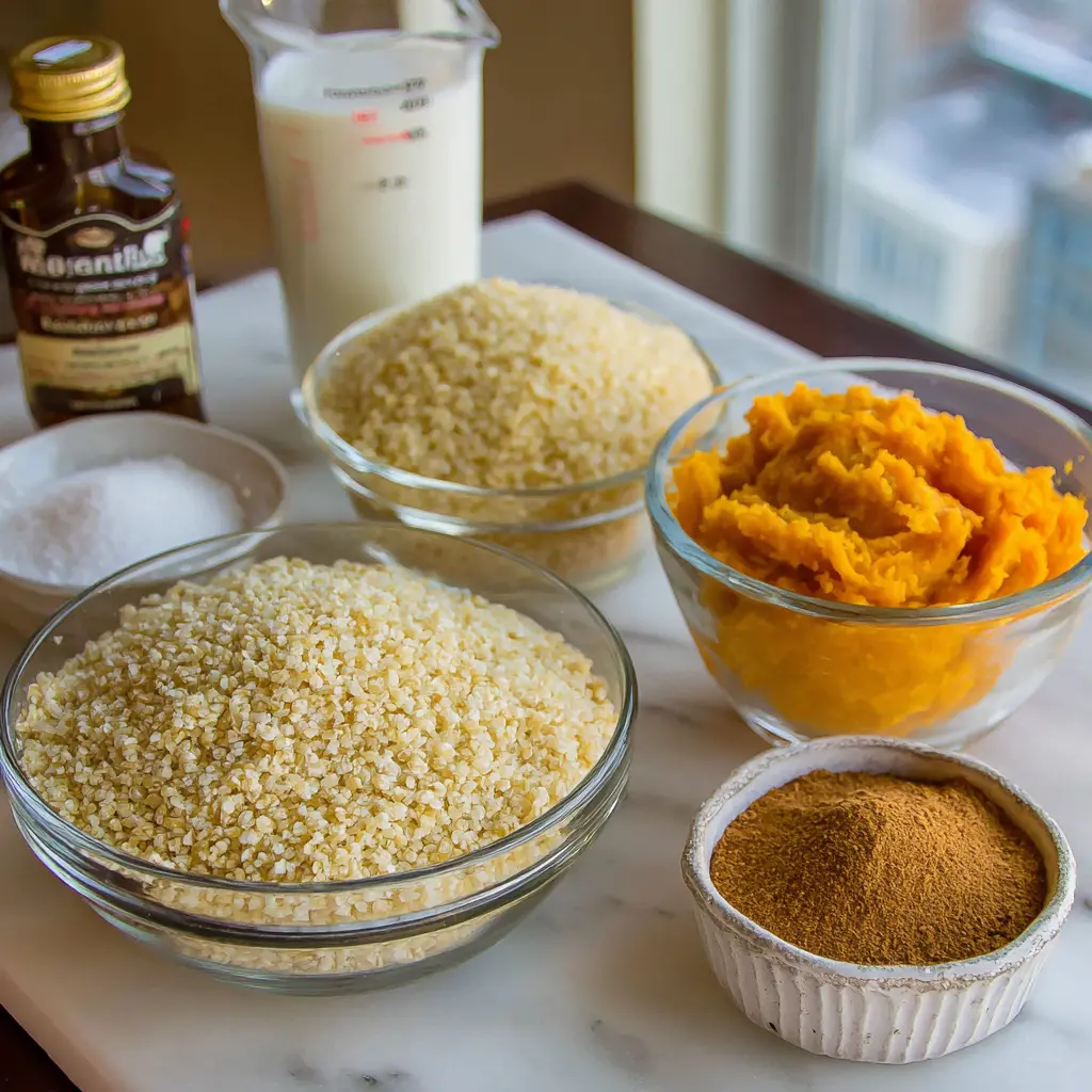 pumpkin kasha - main ingredients