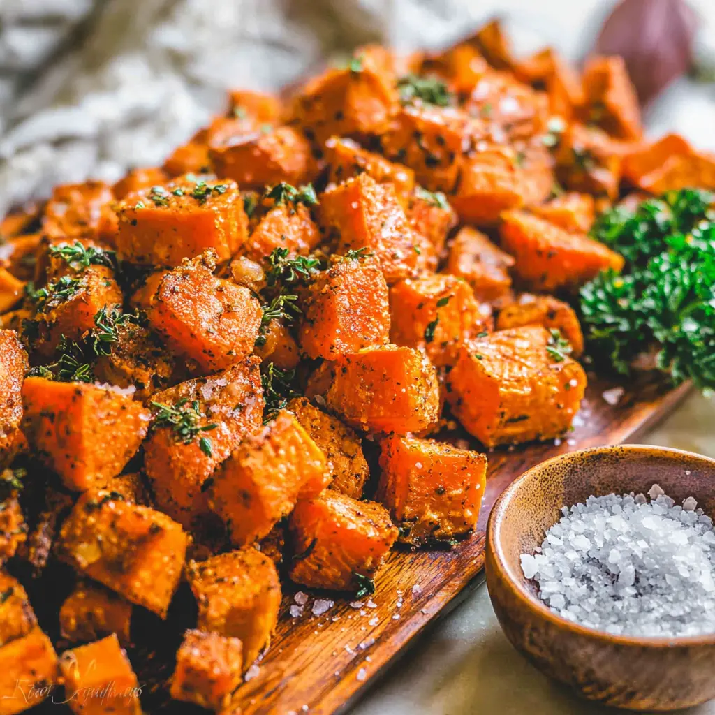 roasted sweet potatoes - final presentation
