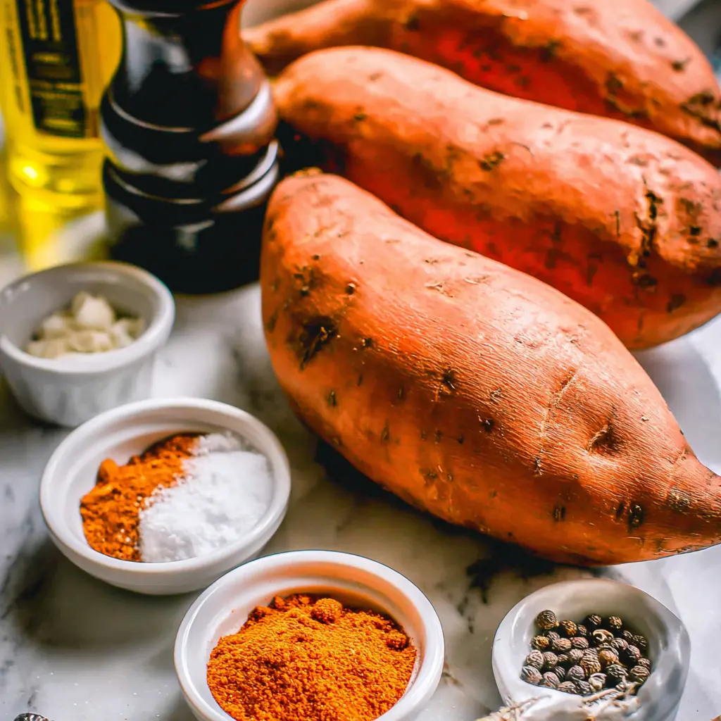 roasted sweet potatoes - main ingredients