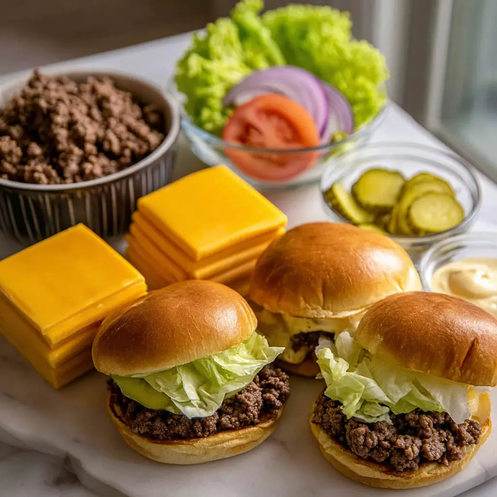 smash burgers - main ingredients