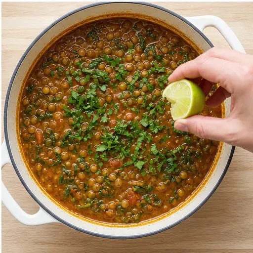 Step 4: Stir in lime juice and fresh parsley before serving
