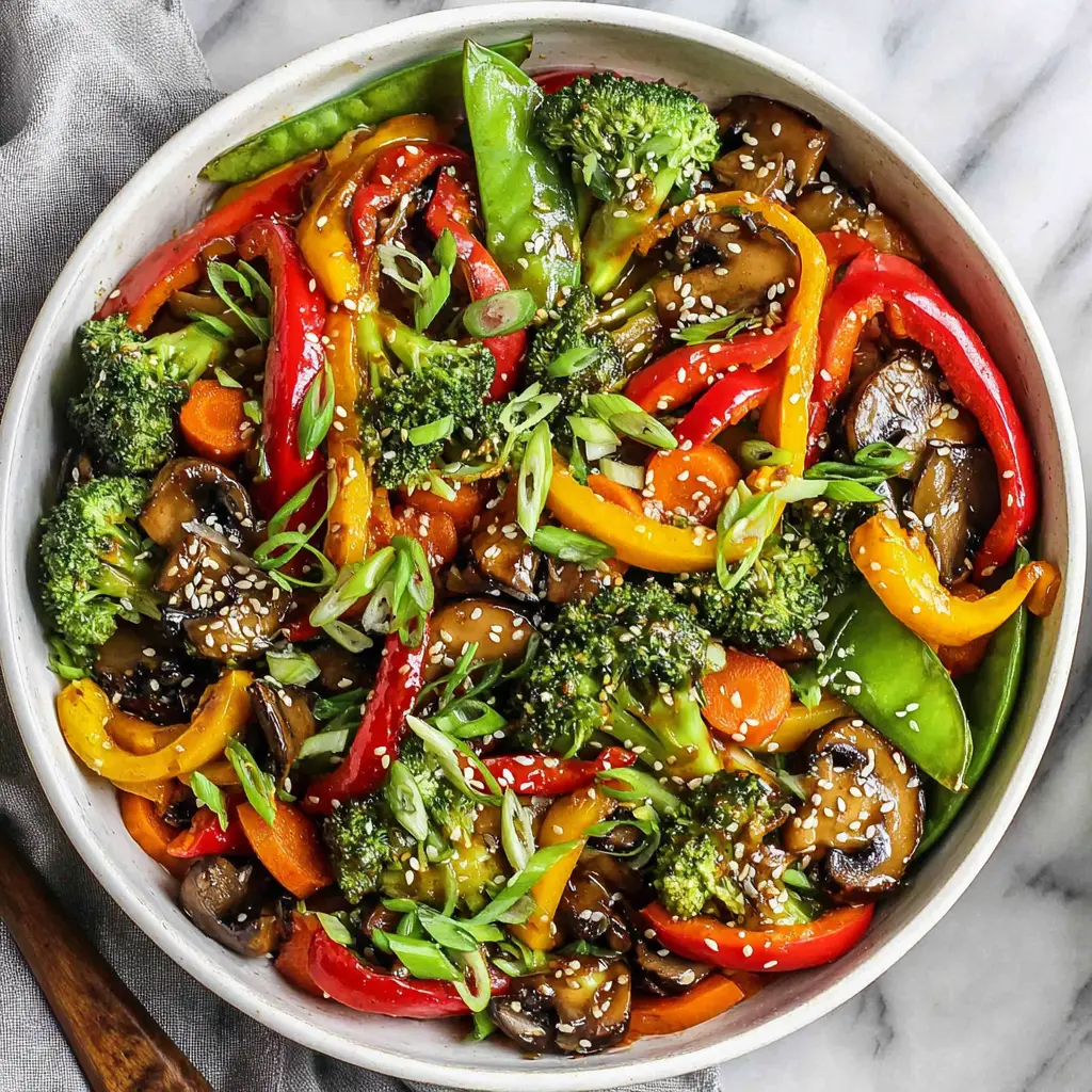 stir fry vegetables - final presentation