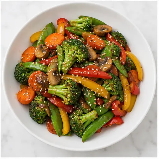 Step 4: Plating the finished stir fry vegetables
