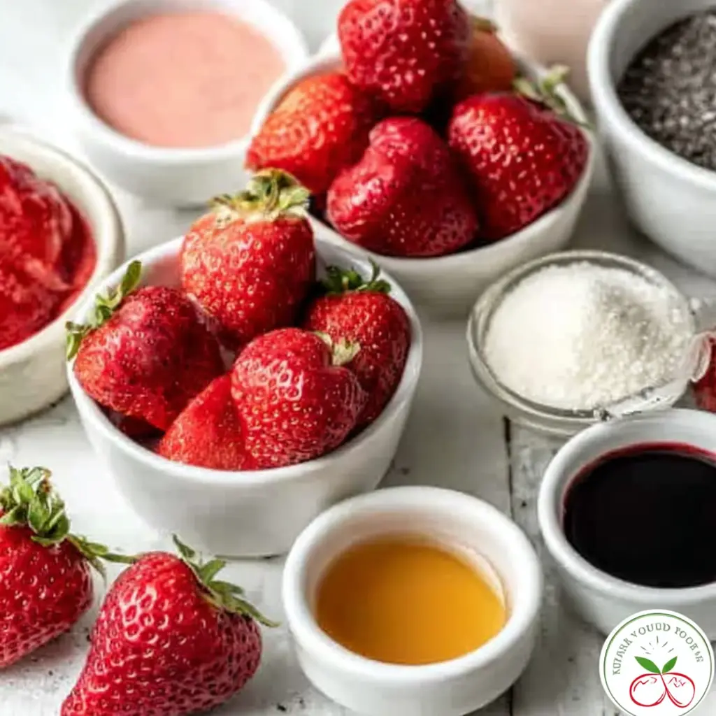 strawberry vinaigrette - main ingredients