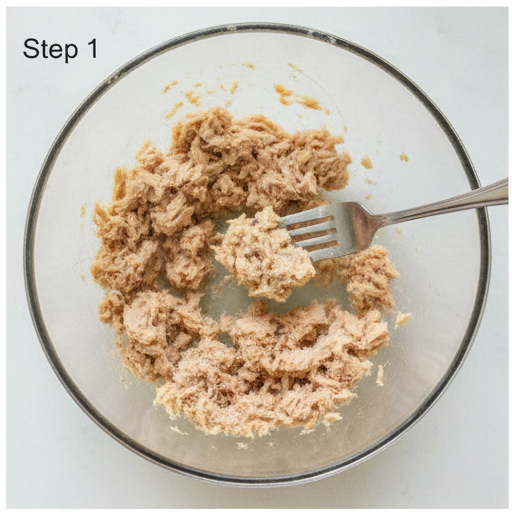 tuna croissant - step 1