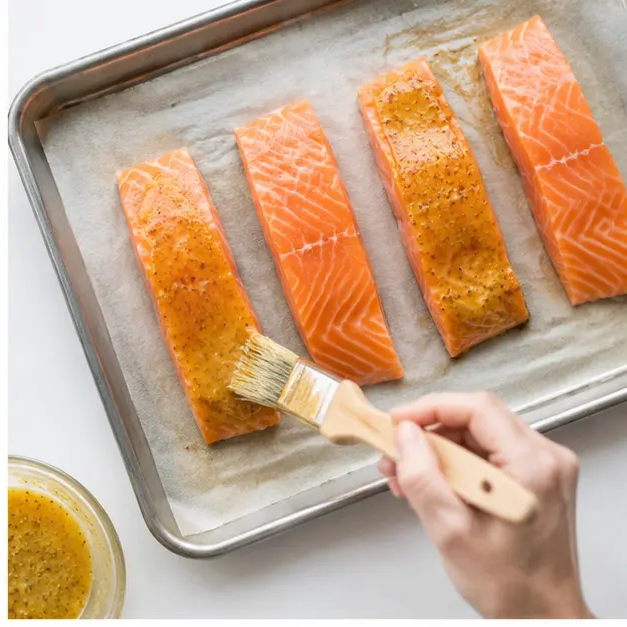 Step 2: Brush with honey-mustard glaze