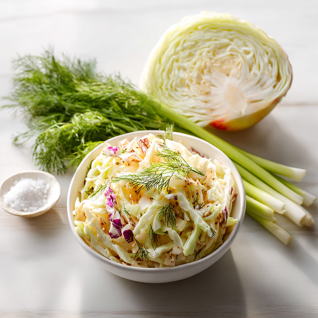 apple coleslaw - main ingredients