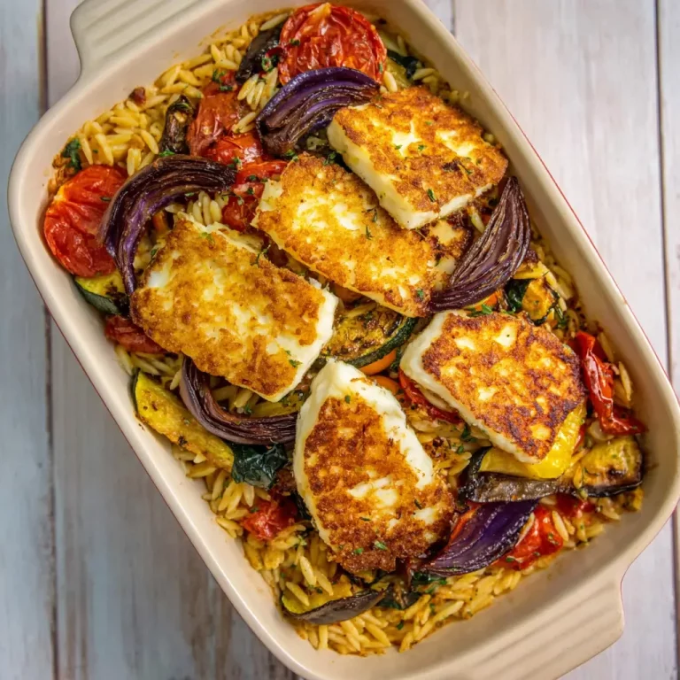 baked orzo with halloumi 966839944