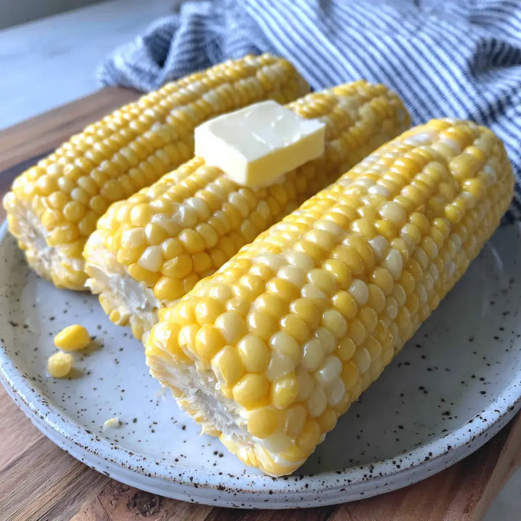 boiled corn on the cob 413697928