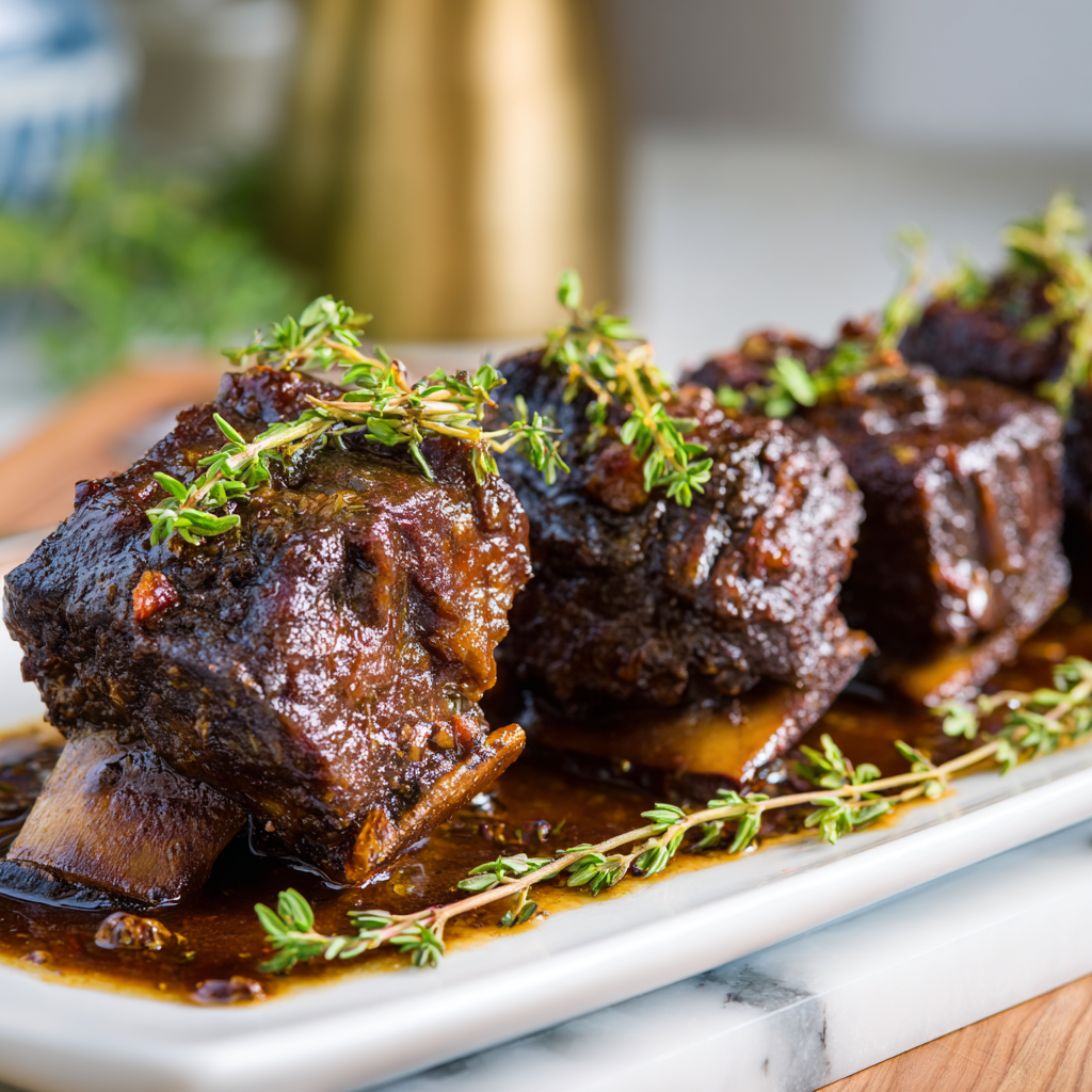 braised beef short ribs - final presentation