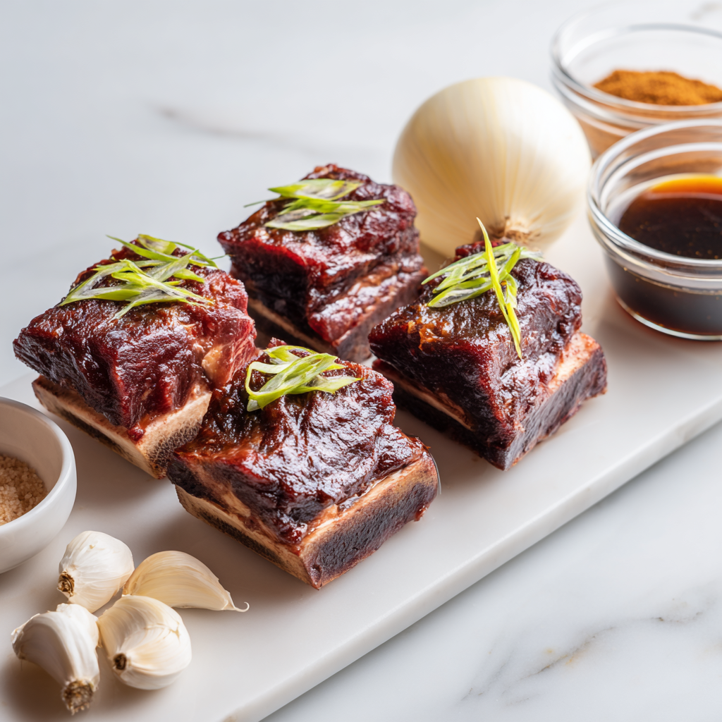 braised beef short ribs - main ingredients