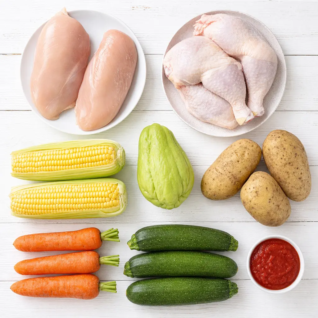 caldo de pollo soup - main ingredients