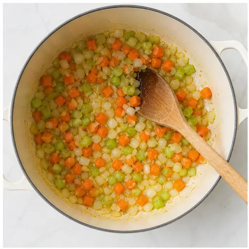 Step 1: Sautéing the aromatics