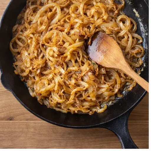 Step 1: Caramelizing onions until golden and sweet