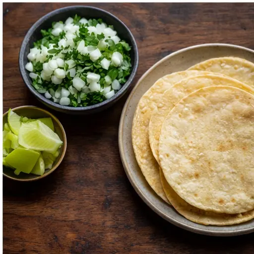 Step 4: Warming tortillas and prepping toppings