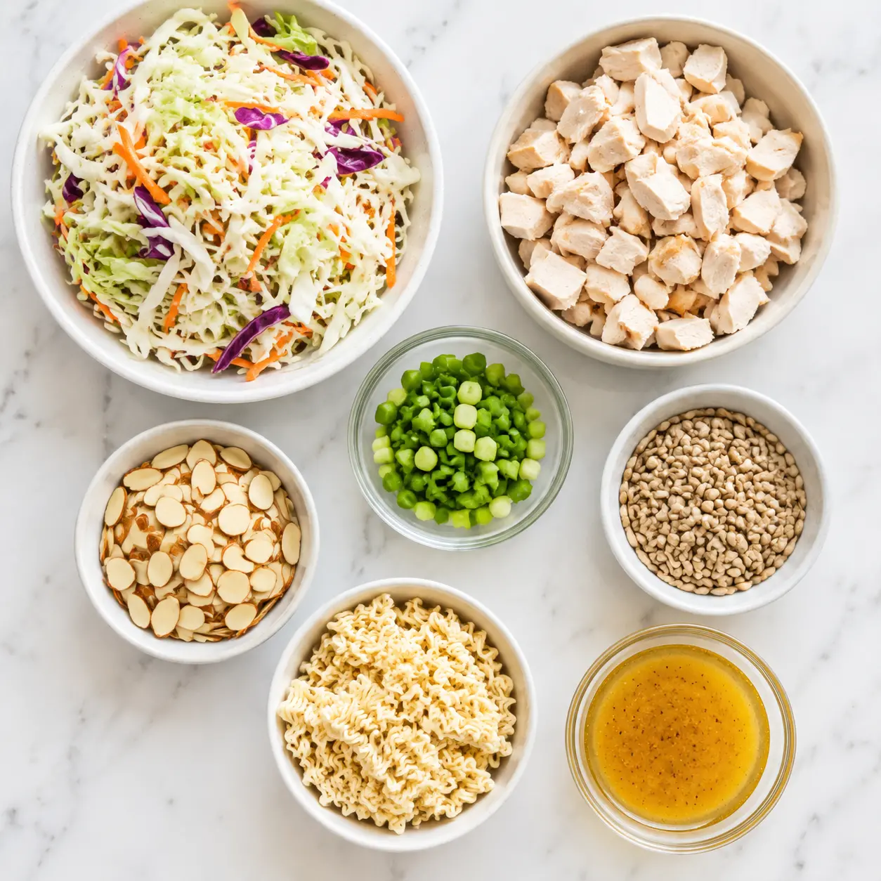 chinese chicken salad - main ingredients
