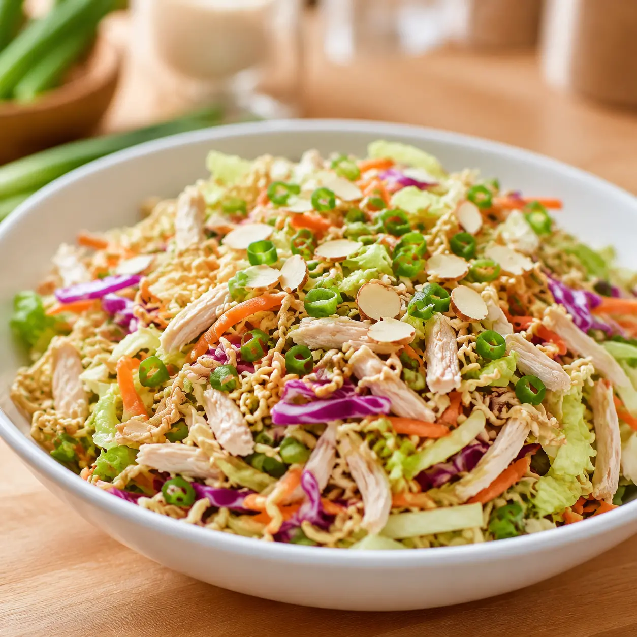 chinese chicken salad - final presentation