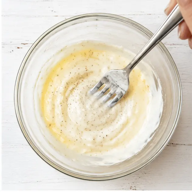 Step 2: Whisk together creamy mayo dressing