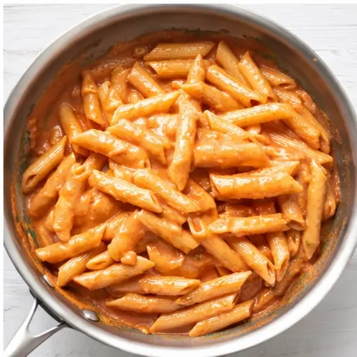 Step 4: Tossing cooked pasta with the sauce