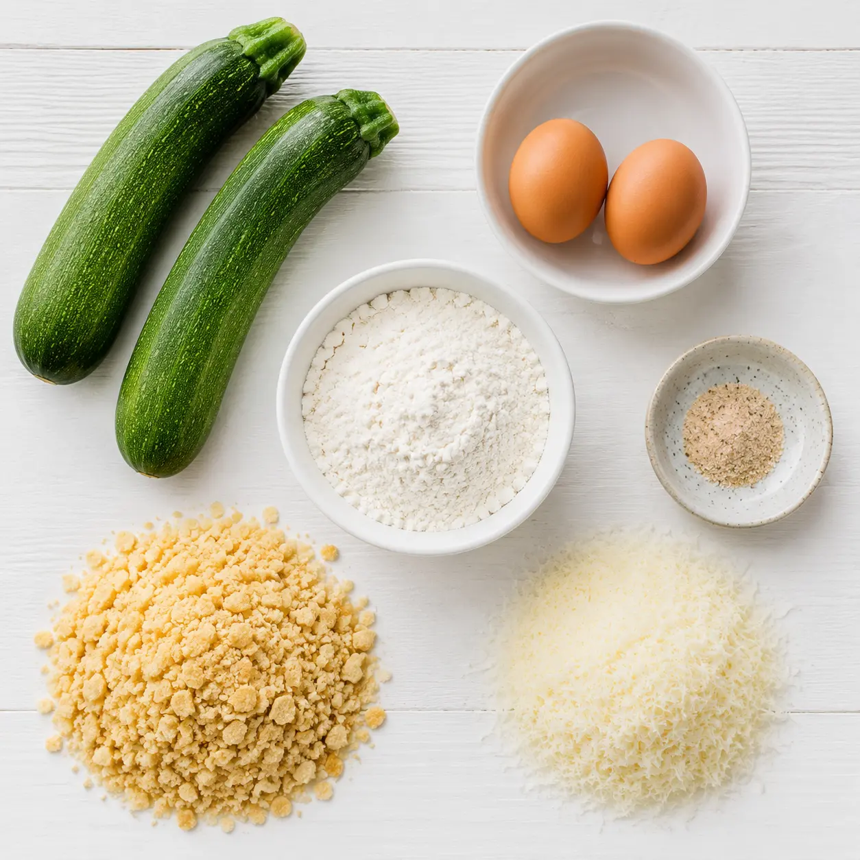 crispy fried zucchini - main ingredients