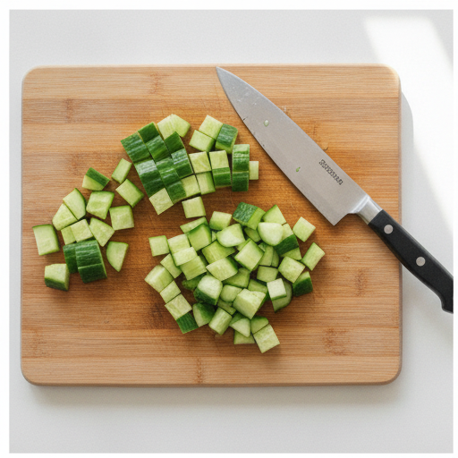 cucumber tomato salad - step 1