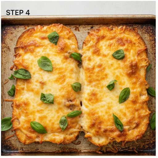 french bread lasagna boats - step 4