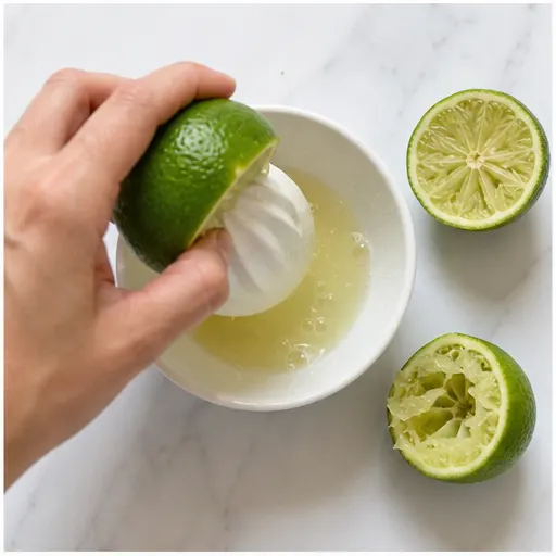 Step 3: Juicing fresh limes