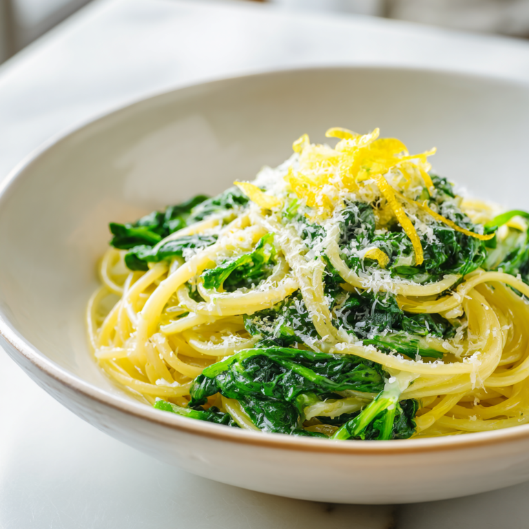 frozen lemon pasta recipe - final presentation