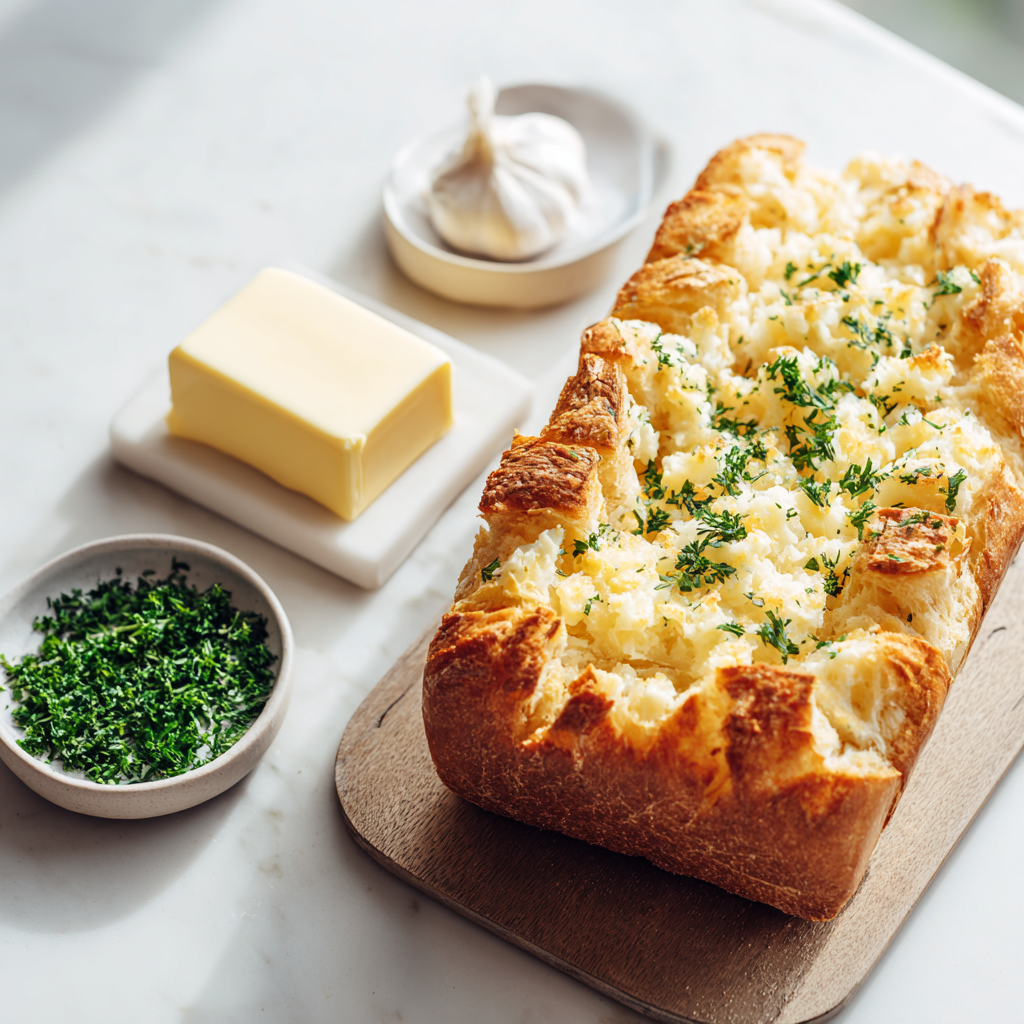 garlic bread - main ingredients