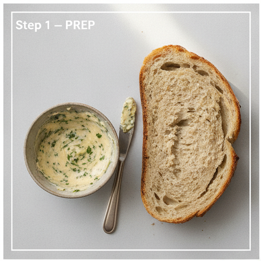 garlic bread - step 1