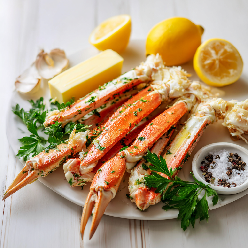 garlic butter crab meat - main ingredients