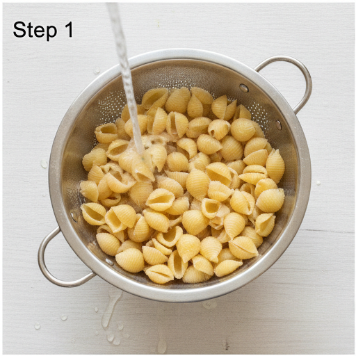 grilled corn elote pasta salad - step 1