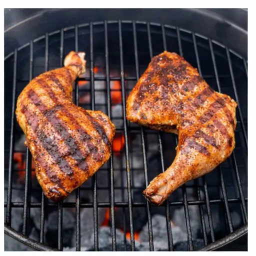 Step 2: Grill the chicken over indirect heat skin-side down