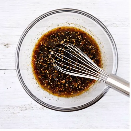 Step 1: Whisking the balsamic marinade