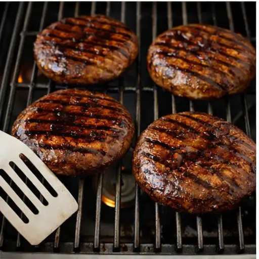 Step 3: Grilling mushrooms gill-side down