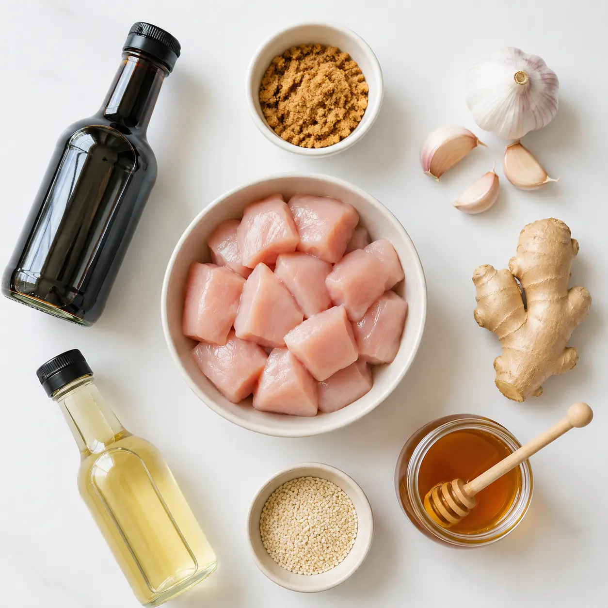 grilled teriyaki chicken - main ingredients