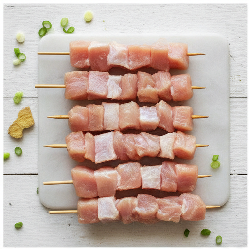 honey garlic asian chicken kabobs - step 1