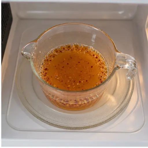 Step 2: Microwave the mixture in intervals until it reduces slightly