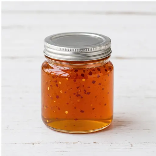 Step 4: Pour the finished hot honey into a clean jar for storage