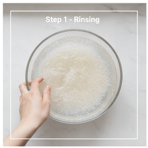 how to cook rice - step 1