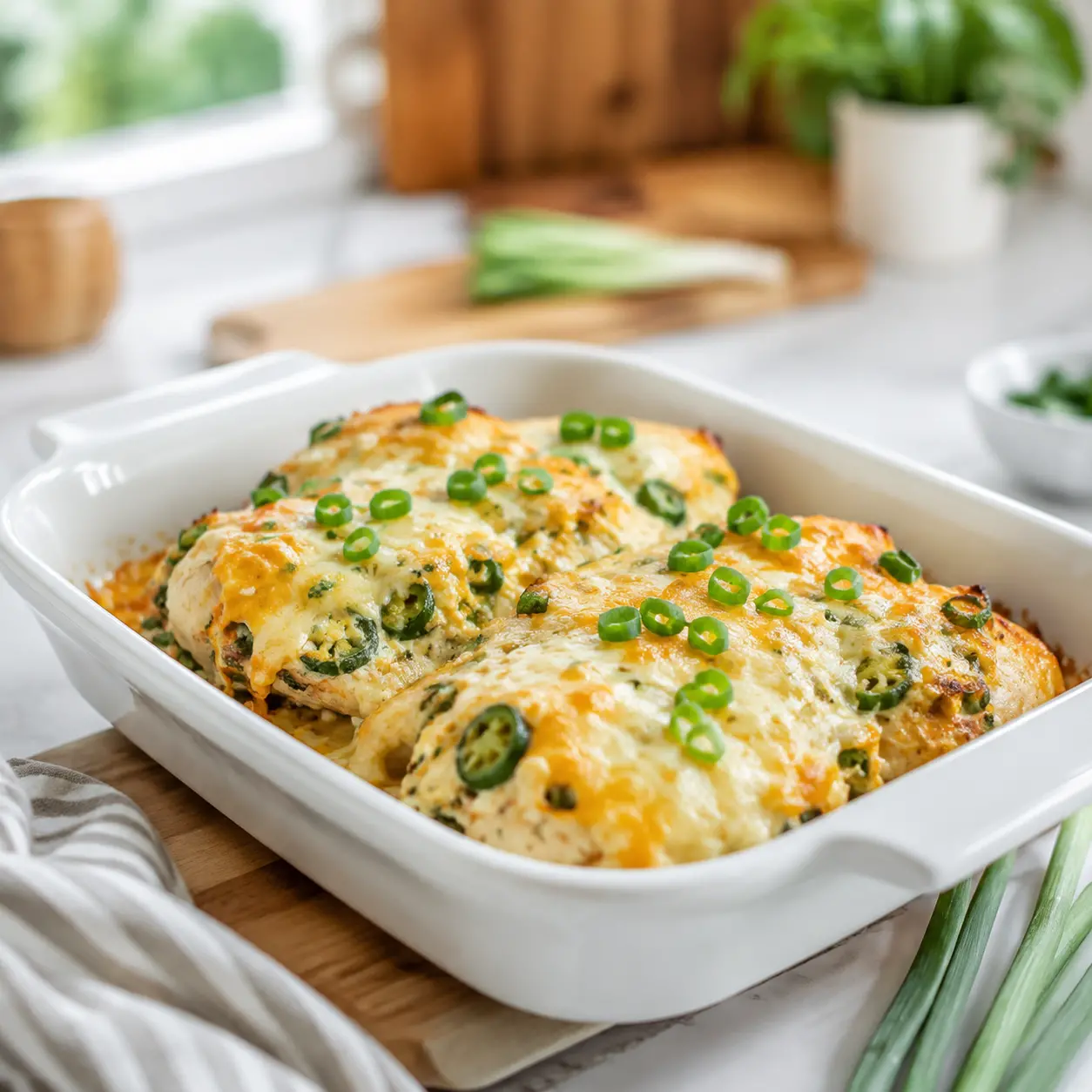 jalapeno popper smothered chicken - final presentation