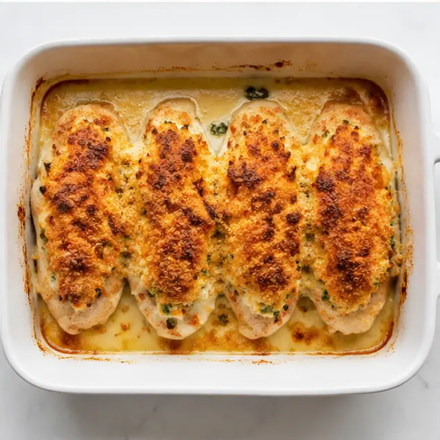 Step 4: Baked golden and bubbly