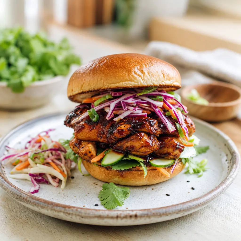 korean bbq chicken sandwich - final presentation