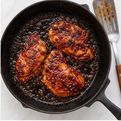 Step 2: Sear chicken in hot cast iron skillet