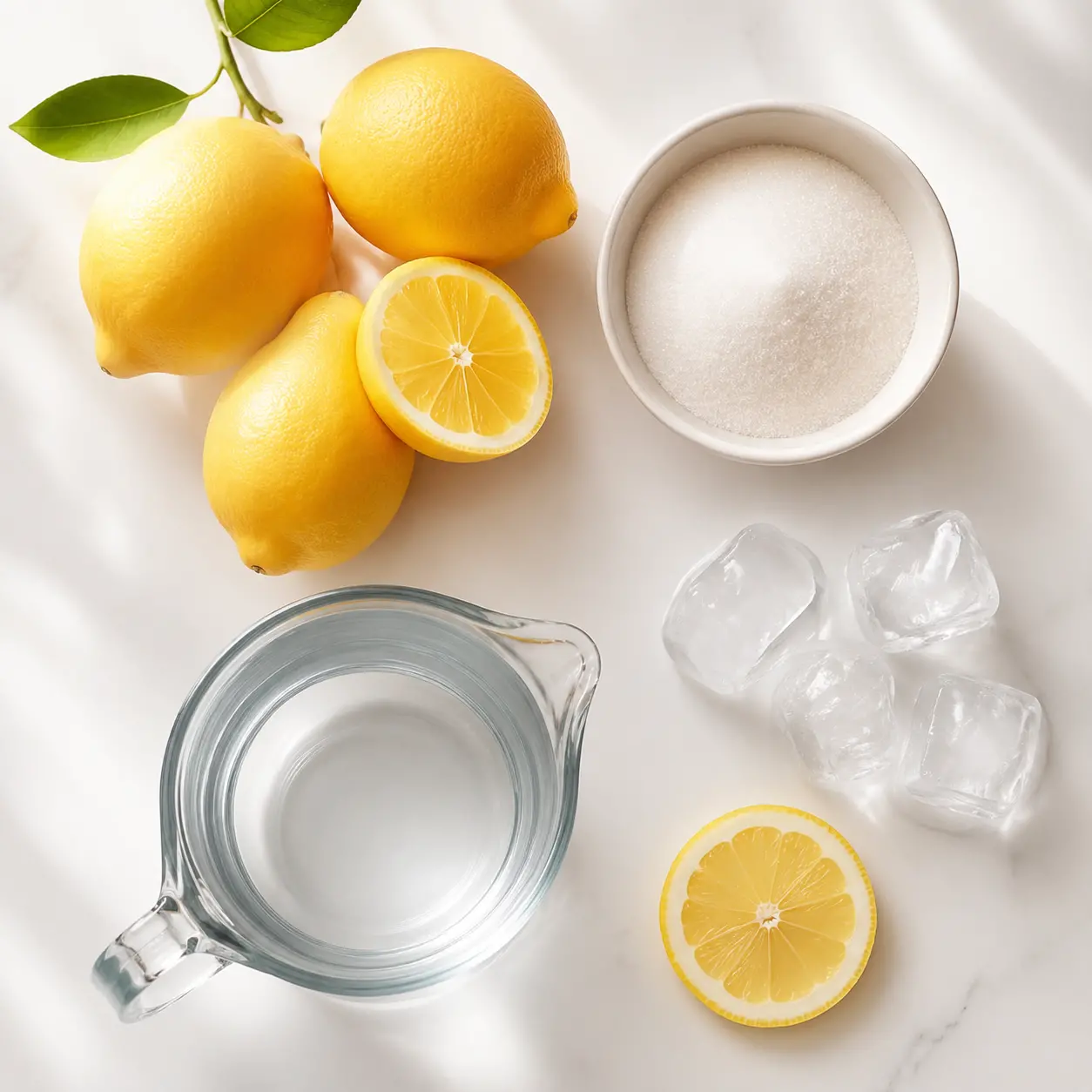 lemonade recipe - main ingredients